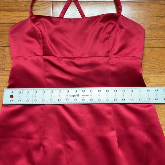 BILL LEVKOFF Dress Formal Cranberry Red Prom Wedding Straps Womens 18 - Picture 9 of 15